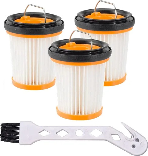 HQRP Paquete de 3 filtros desmontables para polvo compatibles con aspiradoras de mano inalámbricas Shark ION W1 S87 WV200, WV201, WV205, WV220,