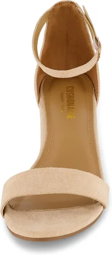 Miniatura 3 de Cushionaire - Sandalias Alba para mujer de tacón medio en forma de bloque con una banda y plantilla de espuma viscoelástica.