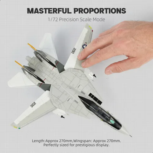 Miniatura 2 de NUOTIE US Navy F-14 Tomcat 1/72 Modelo de aleación VF-84 Jolly Rogers Avión de combate metálico fundido Modelo de exhibición militar o regalo