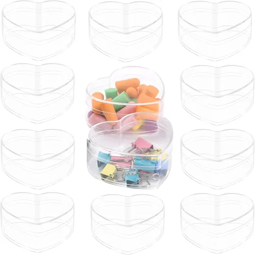 Miniatura 9 de KissYou Caja de acrílico para caramelos, cajas de exhibición transparentes con tapa de plástico pequeño, cubo cuadrado de plástico, caja