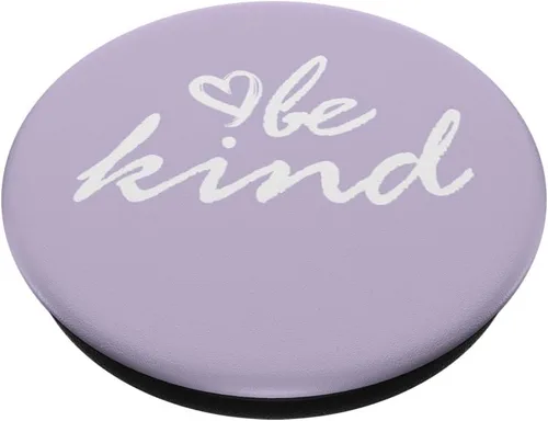 Miniatura 2 de PopSockets PopGrip estándar Be Kind Light Pastel Purple PopSockets de color blanco