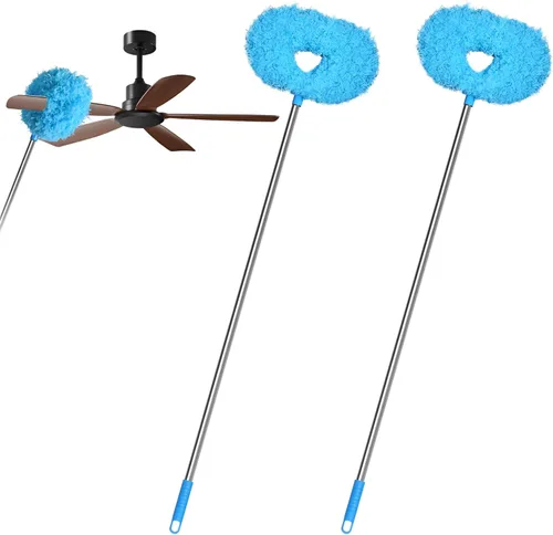 Miniatura 8 de Storystore Plumero para ventilador de techo con poste de extensión, ajustable de 13 a 49.7 pulgadas, limpiador de aspas de ventilador removible