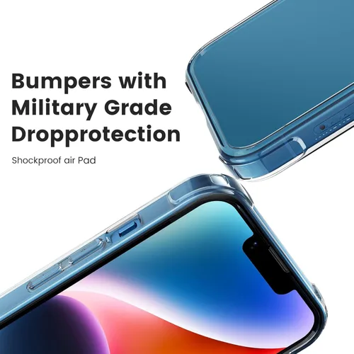 Miniatura 2 de Mkeke para Funda de iPhone 14 para iPhone 13 Funda Transparente Claro Amortiguadores de Choque Fundas para iPhone 13/14 Funda de Teléfono