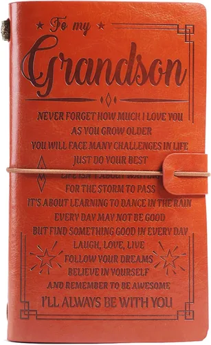 Miniatura 10 de Diario de cuero Live Laugh Love – Diario de tapa feliz, diario de viaje rellenable, encuadernado en cuero, cuaderno inspirador, cuaderno de bocetos