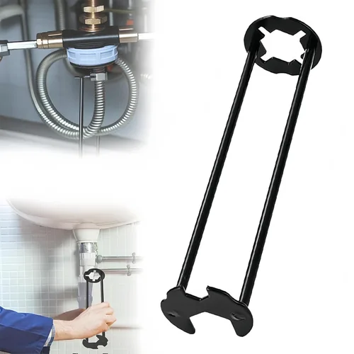 Miniatura 9 de Llave de fregadero multifuncional, herramientas universales de fontanería para debajo del fregadero, herramienta de plomería universal para espacios