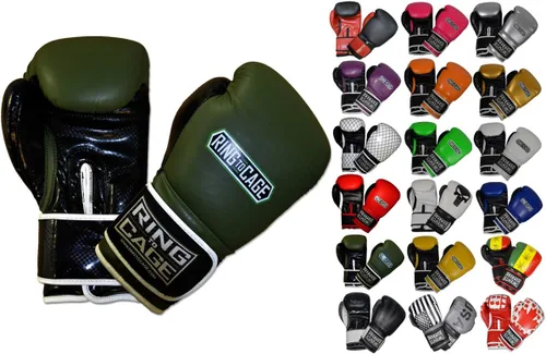 Miniatura 13 de Guantes de boxeo para entrenamiento de gimnasio Verde neón/negro