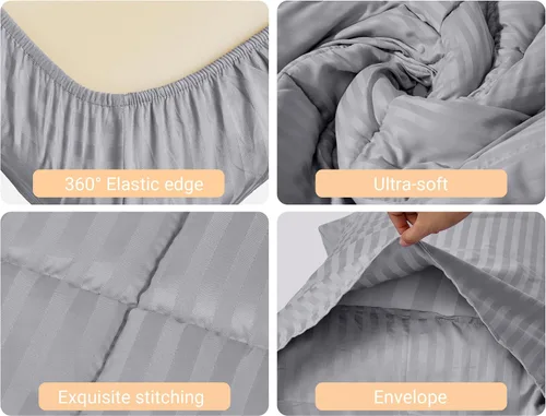 Miniatura 3 de ZPECC Juego de Ropa de Cama para Niños Pequeños - Juego de Ropa de Cama Hipoalergénica para Cuna de Bebé de 4 Piezas para Niños y Niñas, Incluye