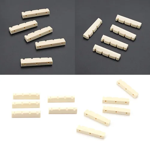 Miniatura 2 de 5 unids/pack Tuerca para bajo de guitarra de 1.654 in, tuerca superior ranurada, para instrumentos musicales de 4 cuerdas