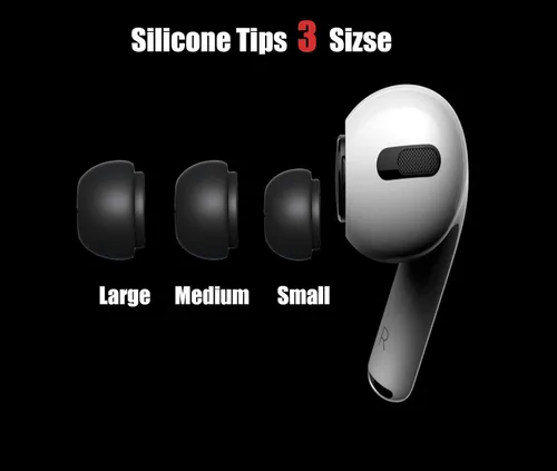 Miniatura 3 de Acediar Puntas de Repuesto Compatibles con AirPods Pro1,2 [3 Pares], Puntas de Auriculares de Silicona con Orificio de Reducción de Ruido, Se