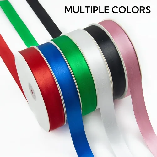 Miniatura 7 de Cinta de satén de 1 pulgada de 100 yardas, color verde manzana, cinta de tela de color sólido para envoltura de regalos, boda, cinta de regalo