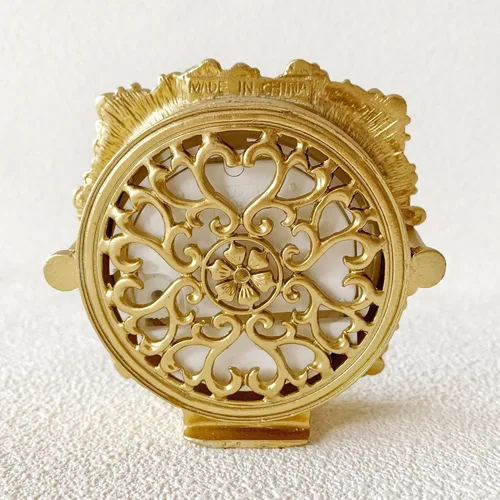 Miniatura 3 de Silent Mini Reloj de Mesa Analógico Vintage con Cuerpo de Metal con Perlas Sintéticas y Núcleo Sin Tictac Operado por Batería para Estante
