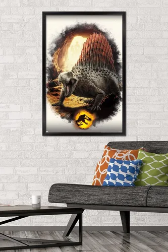 Miniatura 2 de Trends International Jurassic World: Dominion - Póster de pared focal Dimetrodon, 22.375 x 34 pulgadas, versión enmarcada en negro Versión con marco