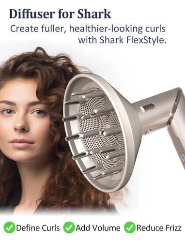 Miniatura 2 de Accesorio difusor para sistema de peinado y secado de aire Shark FlexStyle, accesorios para rizos naturales para Flex Style Dry Styler, herramienta