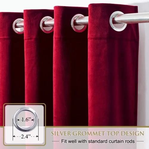 Miniatura 276 de StangH Cortinas de Terciopelo Verde Esmeralda de 96 Pulgadas - Cortinas Opacas de Terciopelo de Lujo Súper Suaves, Elegante Cobertura de Ventana