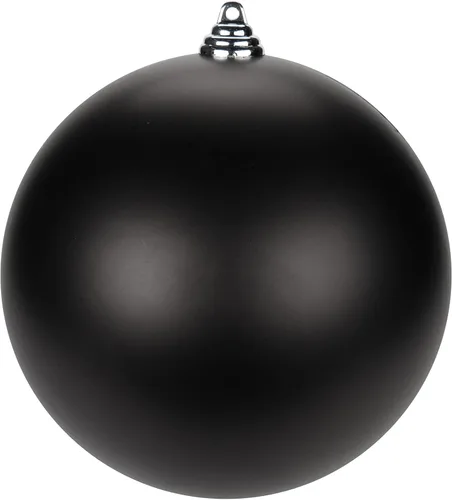 Miniatura 16 de Esferas de adorno de Navidad de 4.7 pulgadas, decoraciones de Navidad grandes, árbol de Navidad, inastillables, grandes, negras, con lazo