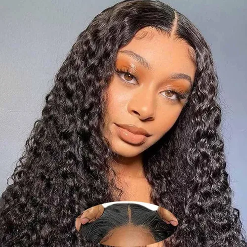 Miniatura 27 de Srakuw Wear and Go - Pelucas de cabello humano sin pegamento, precortadas con encaje frontal, pelucas para mujeres negras, sin pegamento, onda