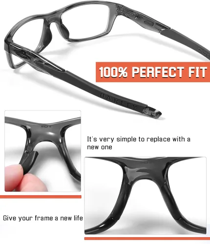 Miniatura 6 de Bwake Almohadillas de nariz de repuesto de tamaño estándar para gafas Oakley CrosslinkCrosslink Sweep Pitch - Negro