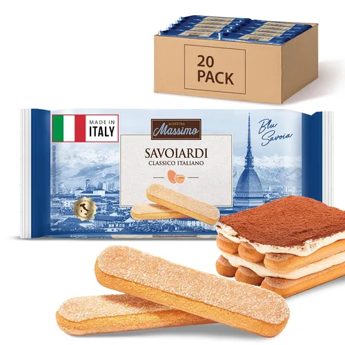 Miniatura 10 de Maestro Massimo Savoiardi Original Italian Ladyfingers, 7.05 onzas, producto de Italia, aperitivo de dedos de dama premium, galletas italianas