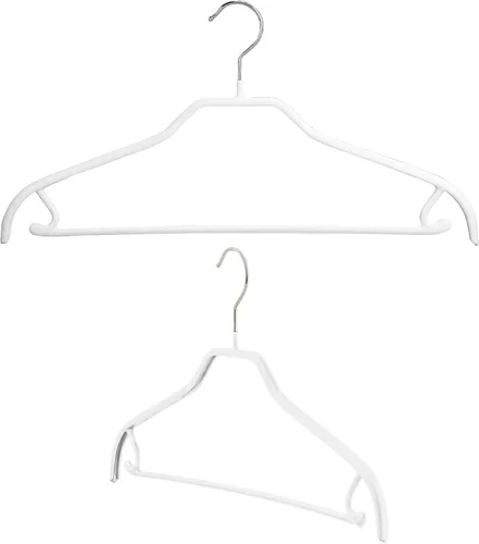 Miniatura 28 de MAWA by Reston Lloyd Silhouette Series - Percha antideslizante para ahorrar espacio con barra y gancho para pantalones y faldas, estilo 41/FRS, Negro