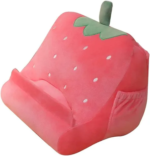 Miniatura 9 de Dpofirs Soporte de almohada para tableta, soporte de tableta de felpa suave con bolsillos de almacenamiento para niños, compatible con almohadillas