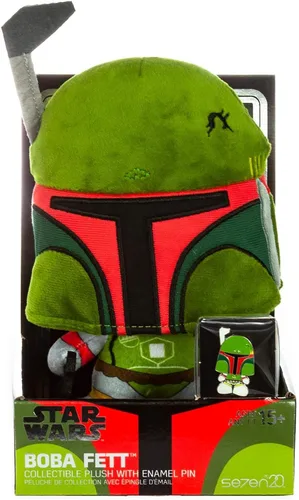 Miniatura 2 de Star Wars Boba Fett - Peluche estilizado de 7 pulgadas con pin esmaltado