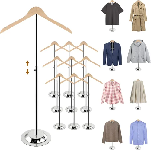 Miniatura 15 de Soporte de exhibición de camisa ajustable, soporte de exhibición de camisetas de 20-35 pulgadas de altura para vendedores, exhibición de maniquí