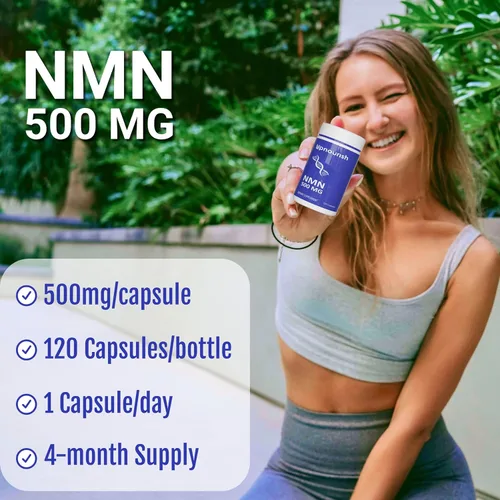 Miniatura 3 de UpNourish NMN 500 mg 120 cápsulas – Suplemento beta nicotinamida mononucleótido NAD – alternativa de ribósido de nicotinamida para mujeres y hombres