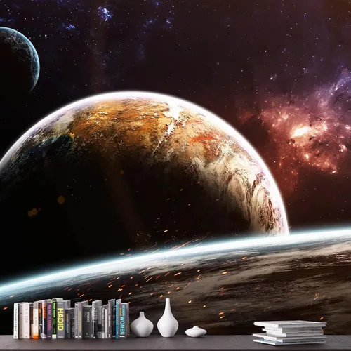 Miniatura 19 de NWT Calcomanía removible para pared, diseño de nube galáctica, estrella, nebulosa, fantasía, ciencia ficción, astronomía y arte espacial, arte