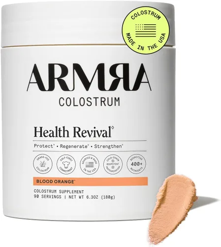 ARMRA Polvo de Colostro | Naranja Sangre | Salud intestinal y reducción de hinchazón | Piel y cabello | Inmunidad | Keto, sin gluten y sin grasa |