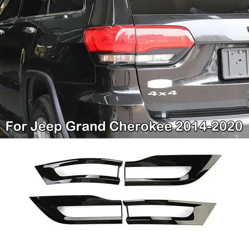 Miniatura 3 de Cubierta de biseles de lámpara trasera negra brillante para Jeep Grand Cherokee 2014-2021, no para Grand Cherokee L 2021