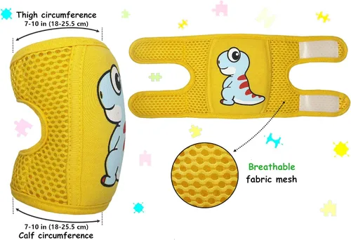 Miniatura 2 de Rodilleras de bebé para gatear 3 pares rodilleras ajustables para bebéniño pequeño almohadillas de arrastre rodilleras protectoras