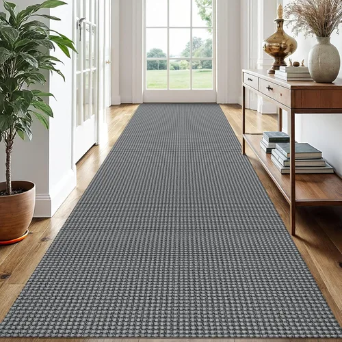 Miniatura 34 de EARTHALL Alfombra de pasillo 3x14 pies, alfombras lavables extra largas para pasillos, tejidas, antideslizante, alfombra trenzada para entrada