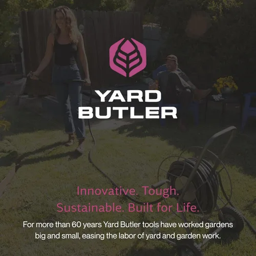 Miniatura 8 de Yard Butler Camión de manguera de jardín, carrito de soporte de manguera de agua resistente, construcción de acero con recubrimiento en polvo
