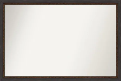 Miniatura 271 de Amanti Art Espejo de baño negro para sobre el fregadero, 23 x 23 pulgadas, espejo cuadrado negro Ashton, marco de madera tradicional mediano, se