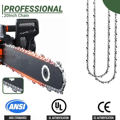 Miniatura 5 de Cadena de motosierra de 20 pulgadas, 80 eslabones de transmisión de .325 pulgadas, calibre 050 pulgadas, compatible con Husqvarna450 Rancher, 4435E