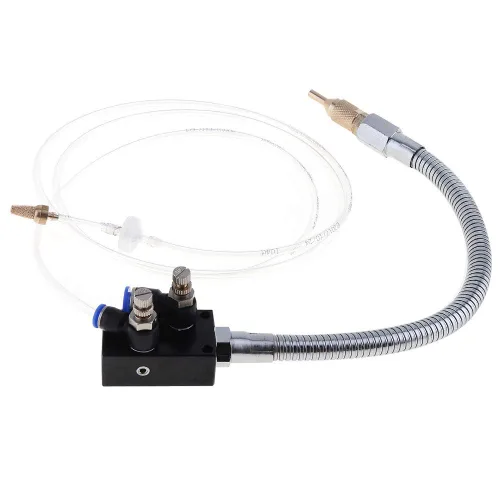 Miniatura 7 de ChgImposs Sistema de pulverización de lubricación de refrigerante de niebla con válvula de retención y boquilla de metal, kit de enfriamiento