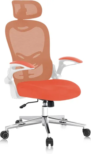 Miniatura 8 de Silla de oficina, silla de oficina para oficina en casa cómoda en casa y estudio, silla de computadora de malla de respaldo alto con soporte lumbar