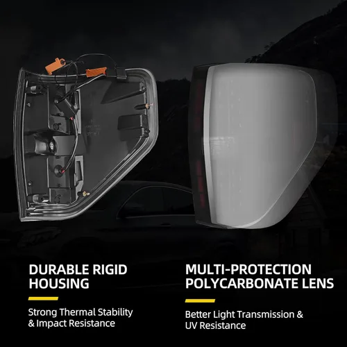 Miniatura 2 de DWVO Conjunto de luz trasera compatible con Ford F150 Styleside 09-14 2009 2010 2011 2012 2013 2014 luces traseras de repuesto para camioneta
