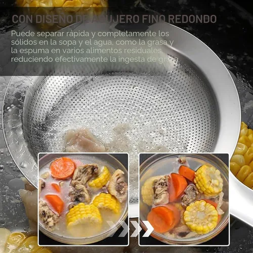 Miniatura 2 de Colador de acero inoxidable, colador de malla extrafina de 2024 con asa, colador de aceite y alimentos, accesorio de cocina (pequeño+grande)