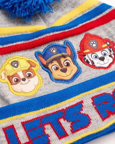 Miniatura 3 de Nickelodeon Gorro de invierno para niños, paquete de 2 gorros con pompón de Paw Patrol (4-7)