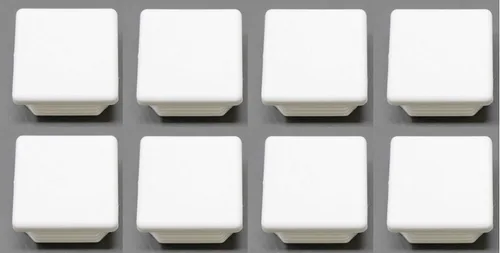 Miniatura 12 de Tapa de tubo cuadrada blanca de plástico universal de 1-1/2 pulgadas, tapón de acabado, tapa de extremo de tubo de tubo, deslizamiento de silla