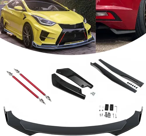 Miniatura 14 de x xotic tech Alerón Labio Universal para Parachoques Delantero Spoiler Barbilla Divisor Difusor Protector Ala Guardabarros Moldura Kit de Carrocería