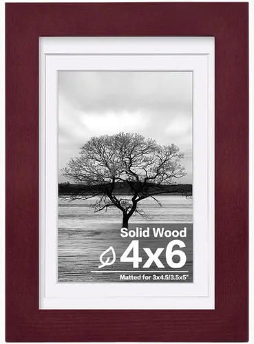 Miniatura 81 de Egofine - Portarretratos de 4 x 6 pulgadas, de madera maciza con plexiglás, para fotos de 3.5 x 5 con paspartú o de 4 x 6 sin paspartú, para colocar