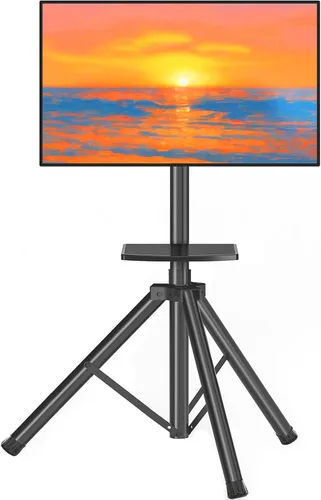 Miniatura 11 de Soporte de TV trípode para televisores de pantalla plana de 23 a 75 pulgadas / curvos de hasta 100 libras, soporte de TV para exteriores