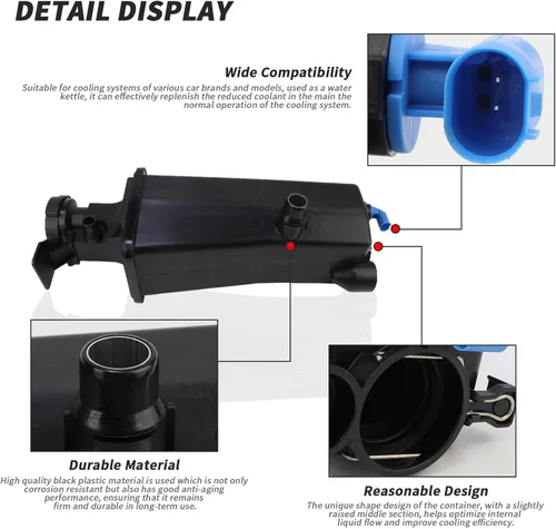 Miniatura 4 de Kit de depósito de recuperación de desbordamiento de refrigerante de motor de 6 piezas para BMW 1998-2006 E46 316i 318i 320i 320Ci 323i 325i 323Ci