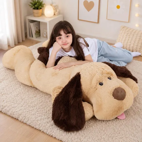 Miniatura 5 de MorisMos Animales de Perro de Peluche Gigantes, Perros de Peluche Grandes de 51 pulgadas, Almohada de Cachorro Grande y Suave para Niños, Niñas