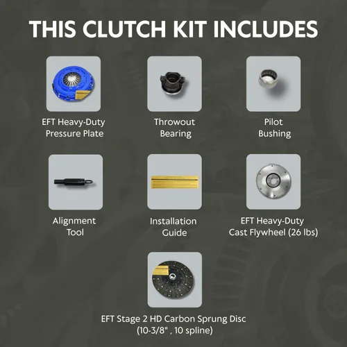Miniatura 2 de EFT Stage 2 Kit de embrague con volante HD para Jeep Cherokee Grand XJ ZJ WJ y Wrangler TJ con motor de 4.0L - Rendimiento y fiabilidad mejorados