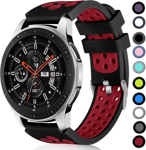 Miniatura 13 de Lerobo - Correas compatibles con Samsung Galaxy Watch 3 de 45 mm/Samsung Galaxy Watch 46 mm, Gear S3 Frontier, Correa clásica, correa de silicona