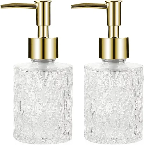 Miniatura 6 de Dispensador de jabón de manos de vidrio para baño con bomba a prueba de óxido para jabón de platos de cocina, jabón de manos, aceite esencial