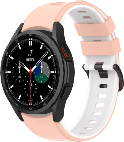 Miniatura 24 de Senter Correa de repuesto de goma suave de liberación rápida para Samsung Galaxy Watch4 de 40/1.732 in, Watch4 Classic de 1.654 in/1.811 in Smart